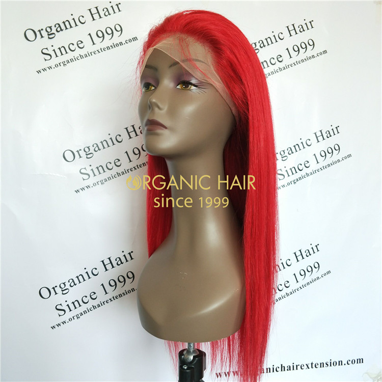 Colorful human full lace wig on sale X88